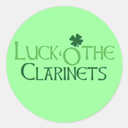 Luck O' de Clarinets Sticker (Voorkant)