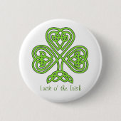 Luck O' the Irish Celtic Shamrock Button (Voorkant)