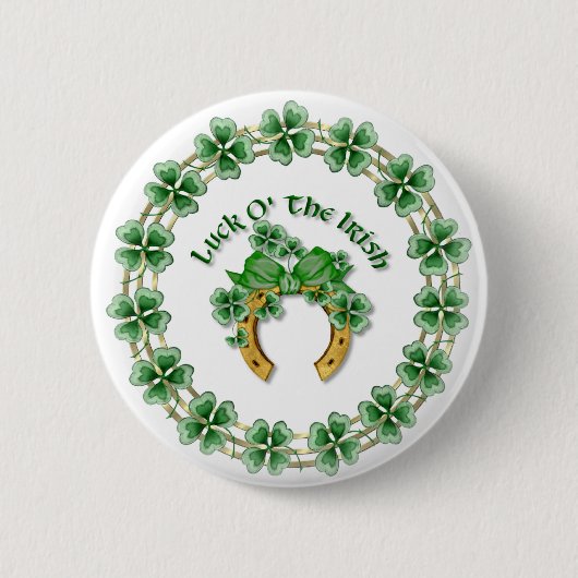 Luck O' The Irish Ronde Button 5,7 Cm (Voorkant)