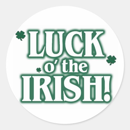 Luck o the irish ronde sticker (Voorkant)