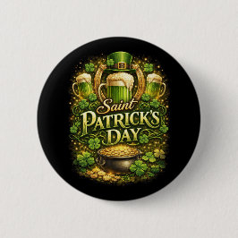 Luck of the Emerald Isle Ronde Button 5,7 Cm