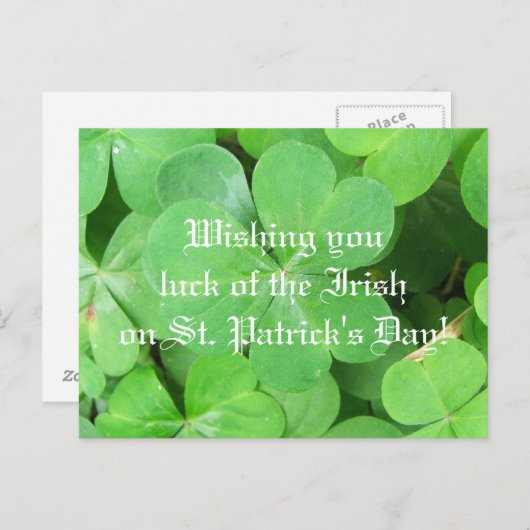 Luck of the Irish Briefkaart (Voorkant / Achterkant)