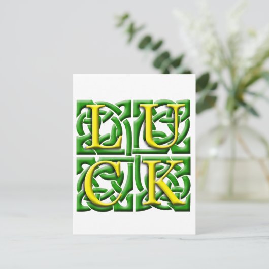 Luck of the Irish Briefkaart (Staand voorkant)