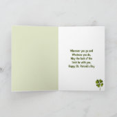 Luck of the Irish Clovers Happy St Patrick's Day Feestdagen Kaart (Binnen)
