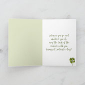 Luck of the Irish Clovers St Patrick's Day Feestdagen Kaart (Binnen)