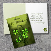 Luck of the Irish Clovers St Patrick's Day Feestdagen Kaart