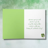 Luck of the Irish Clovers St Patrick's Day Feestdagen Kaart