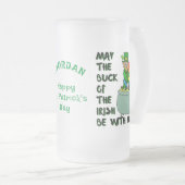 Luck of the Irish custom St Patrick's Beer Mok (Voorkant rechts)