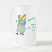 Luck of the Irish custom St Patrick's Beer Mok (Voorkant links)