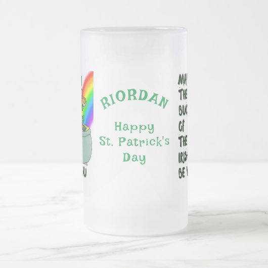 Luck of the Irish custom St Patrick's Beer Mok (Center)