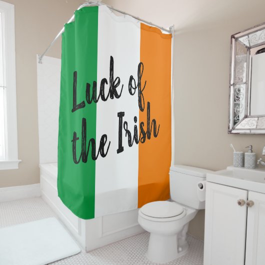 Luck of the Irish flag of Ireland grappig Douchegordijn (In situ)