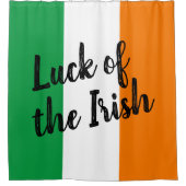 Luck of the Irish flag of Ireland grappig Douchegordijn (Voorkant)