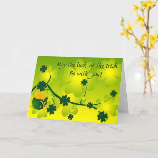 Luck of the Irish Kaart (Gele Bloem)