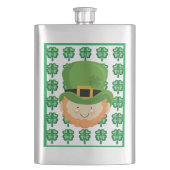 Luck of the Irish Leprechaun and shamrock Flacon (Voorkant)