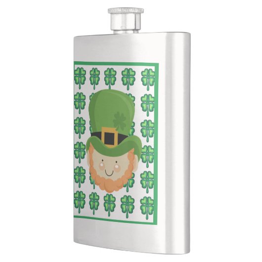 Luck of the Irish Leprechaun and shamrock Flacon (Links)