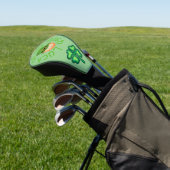 Luck of the Irish Leprechaun and shamrock Golfheadcover (Insitu)