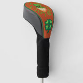 Luck of the Irish Leprechaun and shamrock Golfheadcover (Schuin)