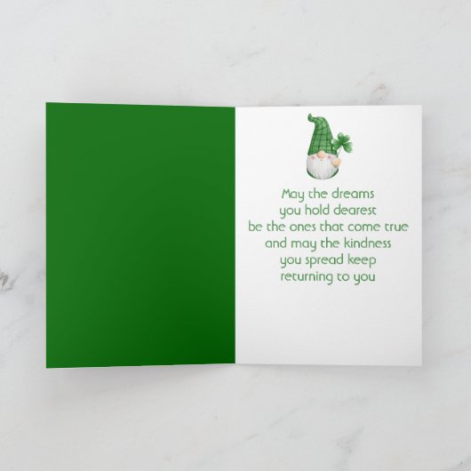 Luck of The Irish Leprechaun Fun St. Patrick's Day Kaart (Binnen)
