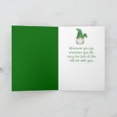Luck of The Irish Leprechaun Fun St. Patrick's Day Kaart (Binnen)