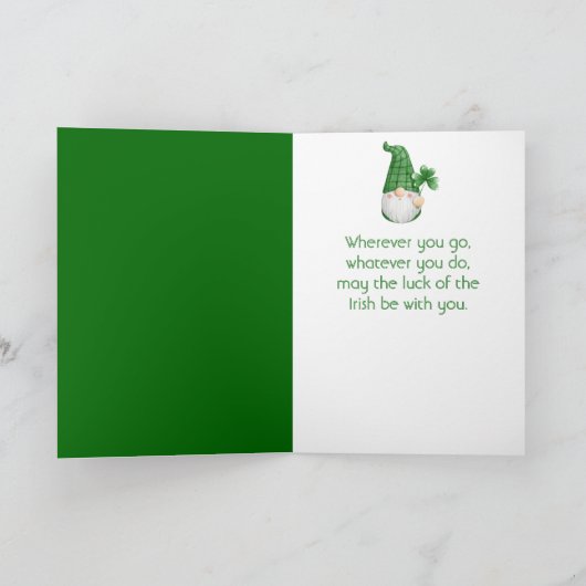 Luck of The Irish Leprechaun Fun St. Patrick's Day Kaart (Binnen)