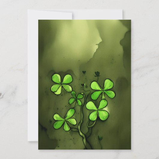 Luck of the Irish Leprechaun Gnomes Birthday Kaart (Achterkant)