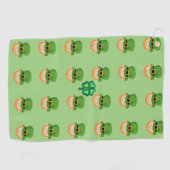 Luck of the Irish Leprechauns and shamrock Golfhanddoek (Horizontaal)