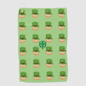 Luck of the Irish Leprechauns and shamrock Golfhanddoek (Voorkant)