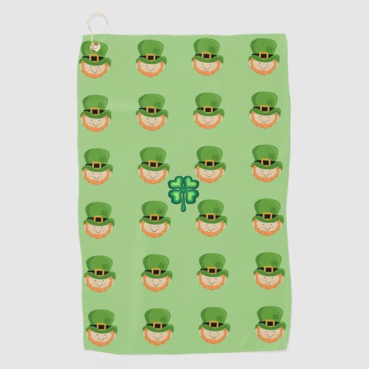 Luck of the Irish Leprechauns and shamrock Golfhanddoek (Voorkant)