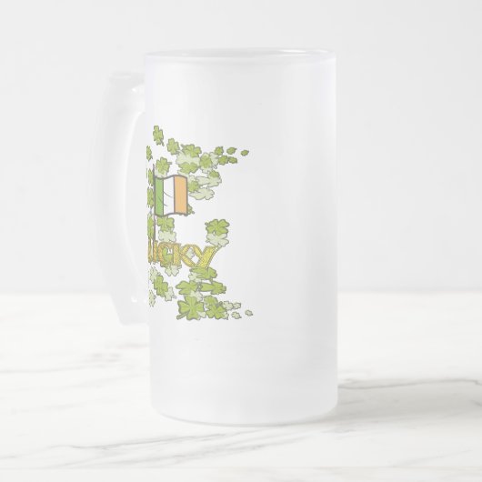 Luck of the Irish Matglas Bierpul (Voorkant links)