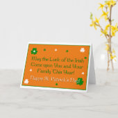 Luck of the Irish Proverb St. Patrick's Day Kaart (Gele Bloem)