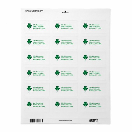 Luck of the Irish / Return Address Labels (Full Sheet)