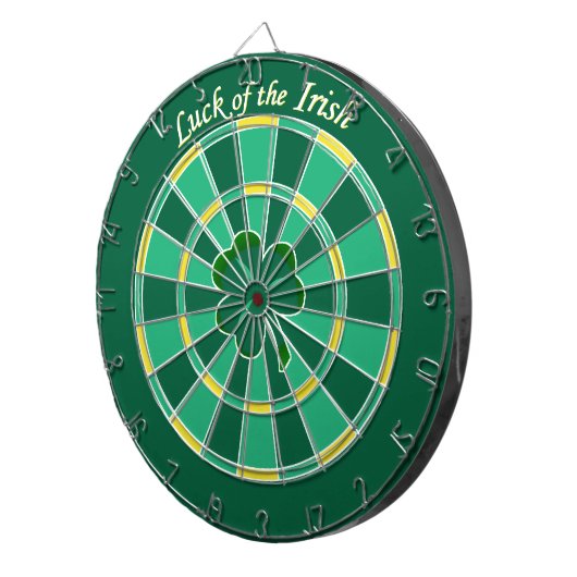 Luck of the Irish Shamrock Dartboard Dartbord (Voorkant Rechts)