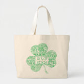Luck of the Irish Shamrock Grote Tote Bag (Voorkant)