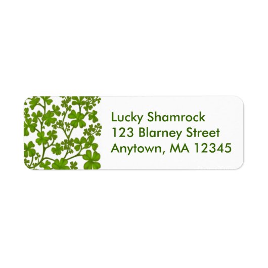 Luck of the Irish Shamrock Label (Voorkant)