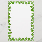 Luck of the Irish Shamrock Stationery Briefpapier (Voorkant)
