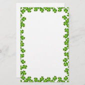 Luck of the Irish Shamrock Stationery Briefpapier (Voorkant / Achterkant)