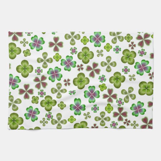 Luck of the Irish Shamrocks Kitchen Towel Theedoek (Horizontaal)