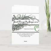 Luck of the Irish, St Patrick's Day, 4 Shamrocks Kaart (Achterkant)