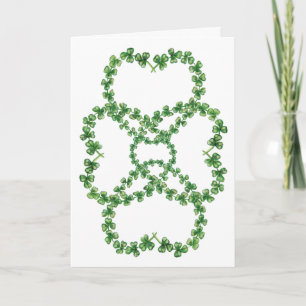Luck of the Irish, St Patrick's Day, 4 Shamrocks Kaart