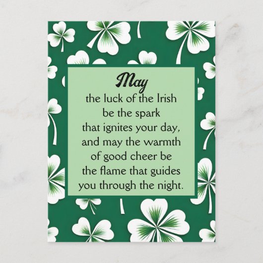 Luck of the Irish St. Patrick's Day Briefkaart (Voorkant)