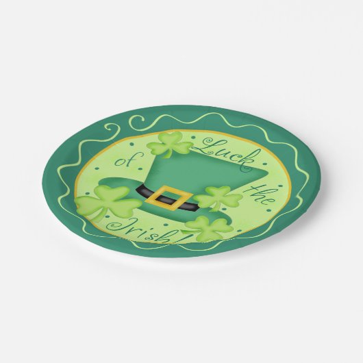 Luck of the Irish St. Patrick's Day Celebration Papieren Bordje (Gekanteld)