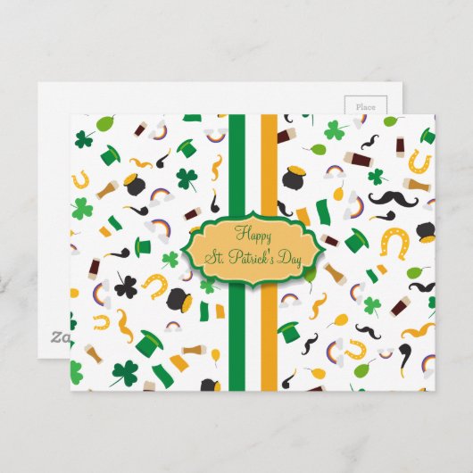 Luck of the Irish- St. Patrick's day irish items Briefkaart (Voorkant / Achterkant)