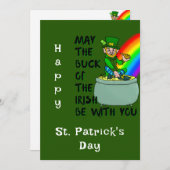 Luck of the Irish St Patrick's Day Kaart (Voorkant / Achterkant)