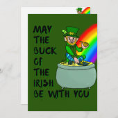 Luck of the Irish St Patrick's Day Kaart (Voorkant / Achterkant)