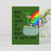 Luck of the Irish St Patrick's Day Kaart (Staand voorkant)