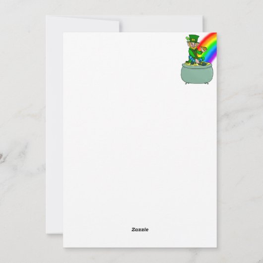 Luck of the Irish St Patrick's Day Kaart (Achterkant)