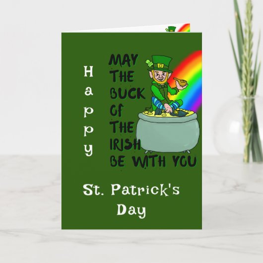 Luck of the Irish St Patrick's Day Kaart (Voorkant)