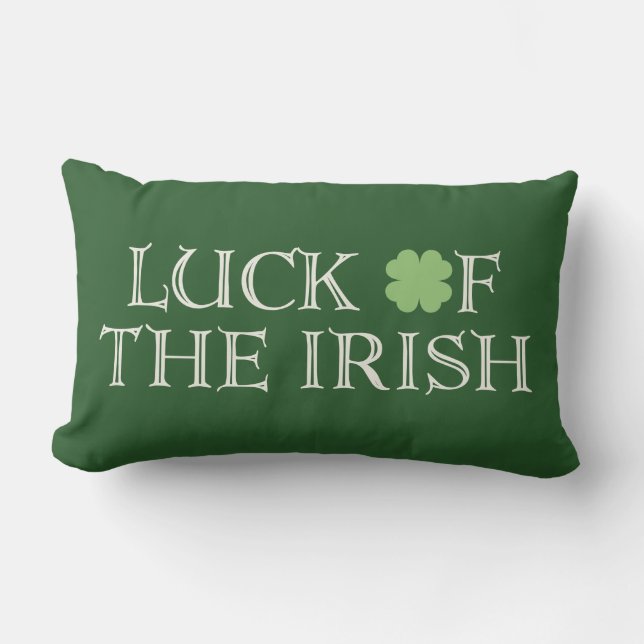 Luck of the Irish St. Patricks Day Pillow Kussen (Voorkant)
