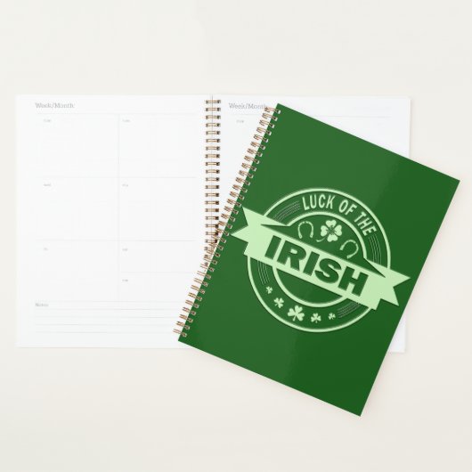Luck of the Irish St Patrick's day Planner (Display)
