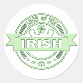 Luck of the Irish St Patrick's day Ronde Sticker (Voorkant)
